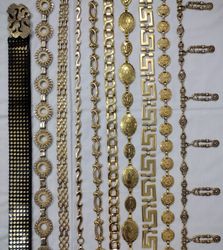 Y2K Golden Chain Belts 3