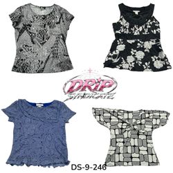 Carina blusa di moda in poliestere Y2K (DS-9-246)