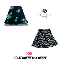 Y2K Split Scene Mix Skirt - EV0698