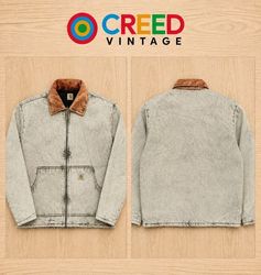 CR2235 Upcycled Carhartt Washed Canvas Utility Jac..