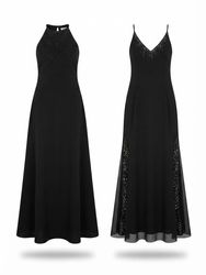 (FV-2150) Y2K Black Aesthetic Beads & Sequins Part..