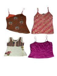 Y2K Beaded and Lace Trim Cami Tops | V-T705
