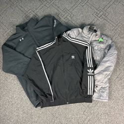 ADIDAS & UNDER AMOURS & BRANDED JACKETS (CV 190)