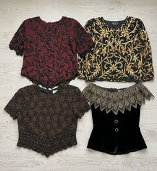 Y2K Highly Beaded Tops