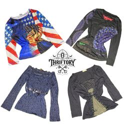 Y2K Britney Era Girl Printed Full Sleeves Tops TY-..