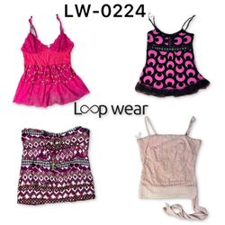 Y2K Embroidered babydoll Cemi Tops
