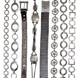 Y2K Silver Chain Belts 3