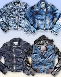 Denim Zipper Fitted jacket 20 pieces