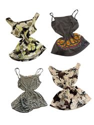 Y2K Retro Pattern Cami Tops-ST-160