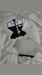 Upcycled Denim & Cotton Cropped Jacket