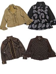 Y2K Beaded and Ruffled Blouses (TR-1014)