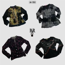 Y2k Black Gothic Full Sleeve Tops (AA-1353)