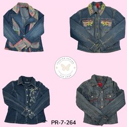Women’s Y2K Vintage Denim Jacket – Classic Oversiz..