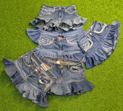 7359 - Upcycled Denim Mini Skirts