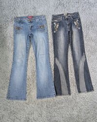 ***Y2K Retro Flare Denim Jeans