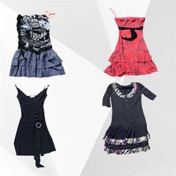 y2k Womens Printed and Solid Mini Dresses