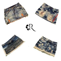Y2K Paris Hilton Girl Denim Mini Skirt skirt RW-23..