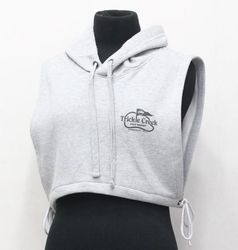 CR1122 Upcycled Hooded Crop Top