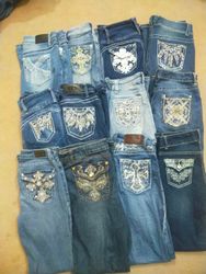 Y2K embellished and embroided bootcut jeans