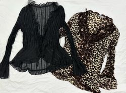 Y2K Crinkle Blouse B# 574
