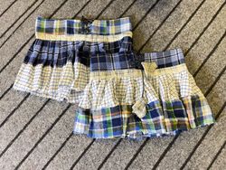 Upcycled Y2K Flannel Pleated Mini Skirts