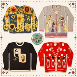 Vintage Heavy Novelty Knits Jumpers: 10pcs (S7)