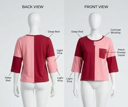 Fe-113 upcycle T-shirt patchwork