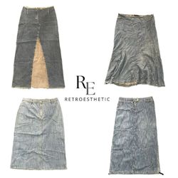 Y2K NYC IT GIRL DENIM MAXI SKIRTS RE-3812