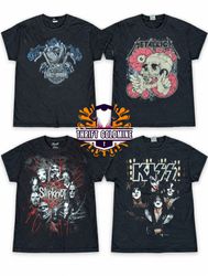 Vintage Music printed band T Shirt heavy metal Y2K..
