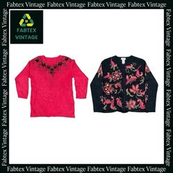 Fv-3001 Cardigans et pulls en maille brodés et per..