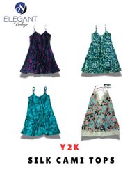 Y2K Silk Cami Tops - EV1628