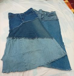 CR11513 Upcycled Levi’s Maxi Skirts