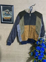 Upcycled Carhartt corduroy hooded jacket 🐒