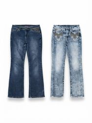 (FV-2750) Y2K Back Pocket Thread Embroidery Detail..