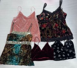 Fashion velvet cami tops
