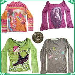Vintage Y2K Women's Mixed Brand Blouses & Tops Bun..