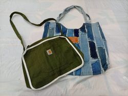 CR12396 Upcycled Carhartt and Levi’s Bags