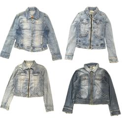Y2K Women Denim Jackets Zip Front Selection RE-394..