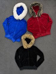 Juicy couture velour zip hoodie