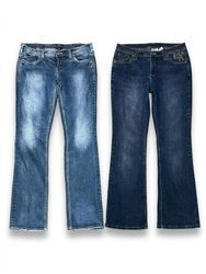 (FV-2031) Y2K Denim Flared Jeans