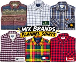 Mix brand flannel shirts