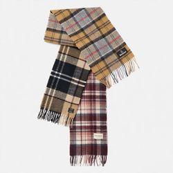 Barbour Tartan Check Fringed Scarves
