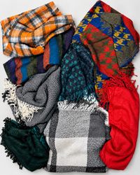 Assorted Patterned and Plain Scarves