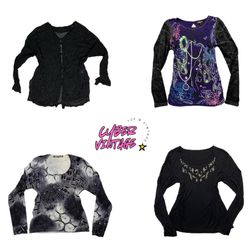 Y2K Grunge & Glam Magliette a manica lunga (MH-098..