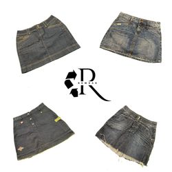 Y2K NYC IT Girl Denim Mini Skirt RW-2336