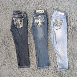 ***Y2K Cropped Denim Jeans