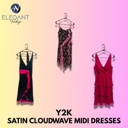 Y2K Satin Cloudwave Dresses - EV1329