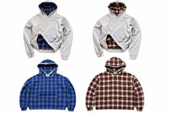 upcyle unbranded Reversible Plaid Hoodie – 2-in-1 ..