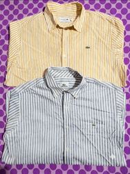 Vintage Lacoste Men's Button-Down Shirt Bundle