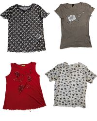 Y2K VINTAGE Women Printed Short Sleeve Tops and T-..